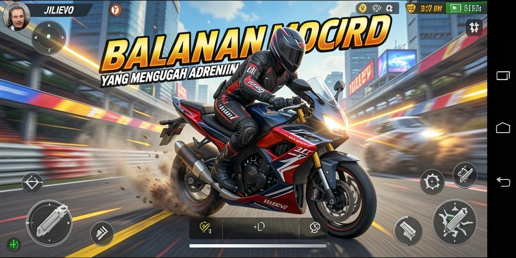 Gameplay seru Balapan Motor yang mendebarkan di JILIEVO.