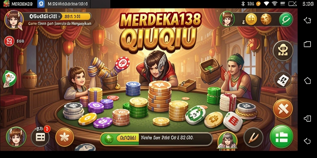 Screenshot MERDEKA138 menunjukkan permainan QiuQiu yang exciting.