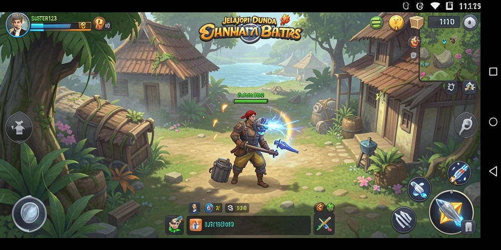 Tampilan gameplay <strong>SUSTER123</strong> yang menampilkan petualangan di dunia terbuka.