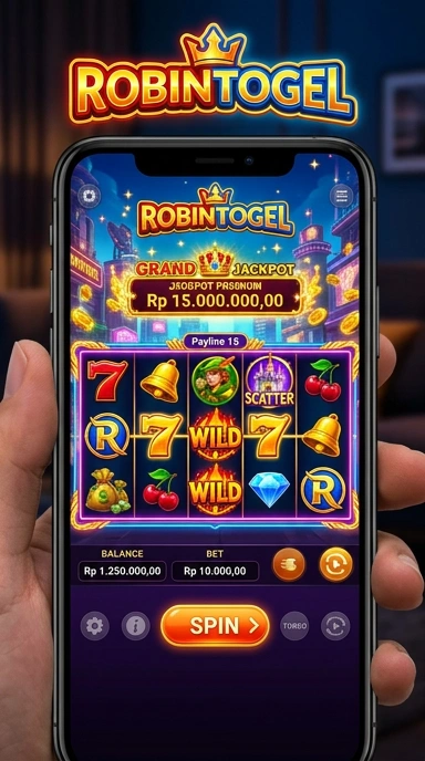 Tampilan utama aplikasi robintogel yang user-friendly.